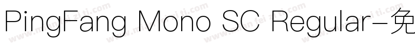 PingFang Mono SC Regular字体转换